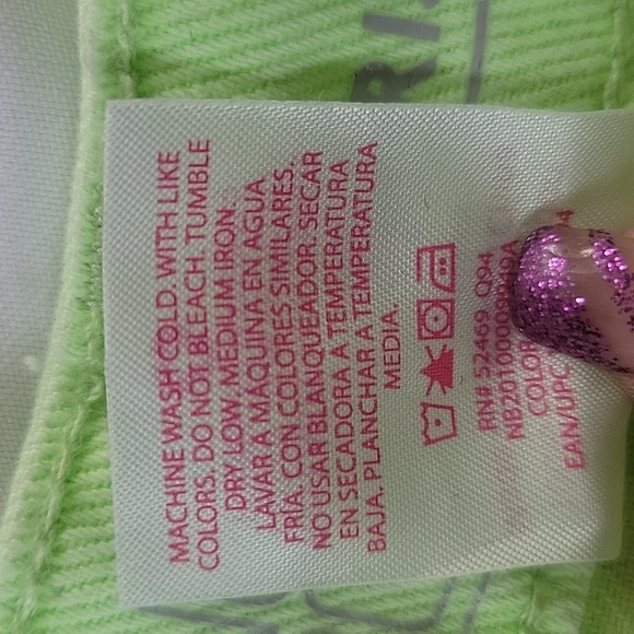 NO BO Girls Neon Green Distressed Shorts, Size: 15, NWT - Picture 8 of 8